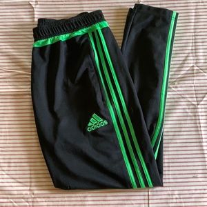 Men’s Green and Black Adidas Sweatpants